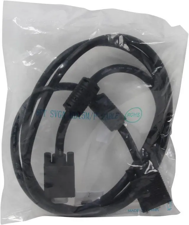 Alt view image 3 of 3 - Kaybles SVGA-MF-6FT 6 ft. SVGA Cable Super Shield with Dual Ferrite Male to Female 6 feet - OEM