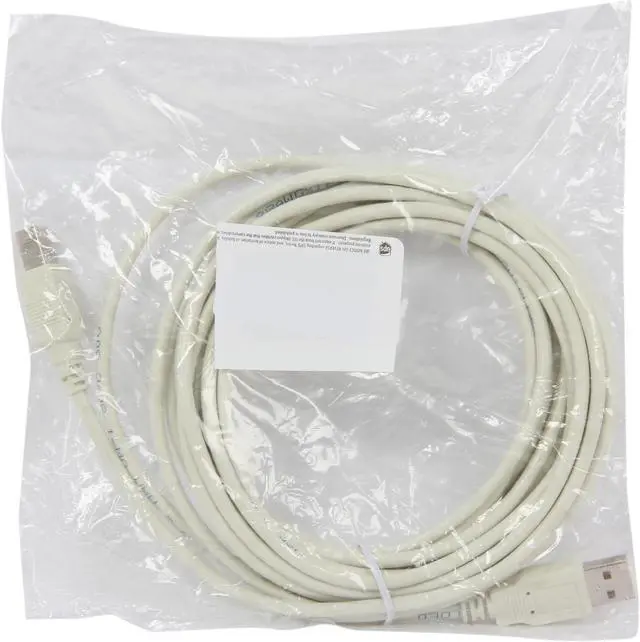 Alt view image 3 of 3 - Kaybles USB-AB-15FT 15 ft. Beige USB cable A/male to B/male in Beige Color 15 feet - OEM