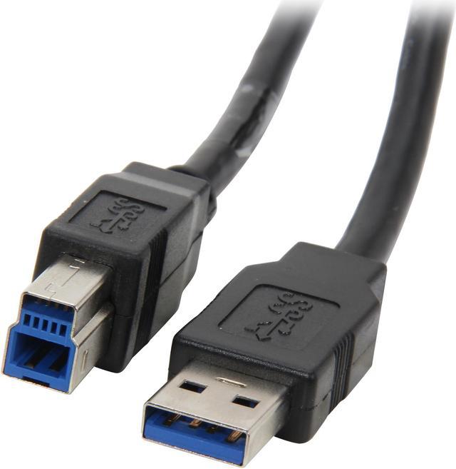 USB Printer Cable, v3.0, Blue, Type A to B Male, 3ft