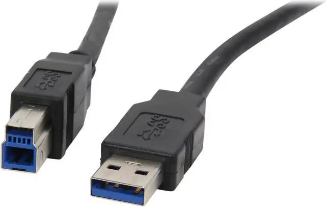 Main image of Kaybles USB3-AB-6 USB 3.0 Cable A Male to B Male, 6ft USB 3 Type B Cord Compatible with Docking Station, External Hard Drivers, Scanner, Printer and More (Black)