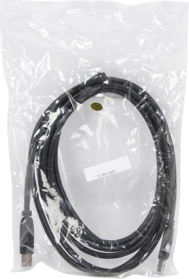 Alt view image 3 of 3 - Kaybles USB3-AB-10 USB 3.0 Cable A Male to B Male, 10ft USB 3 Type B Cord Compatible with Docking Station, External Hard Drivers, Scanner, Printer and More (Black)