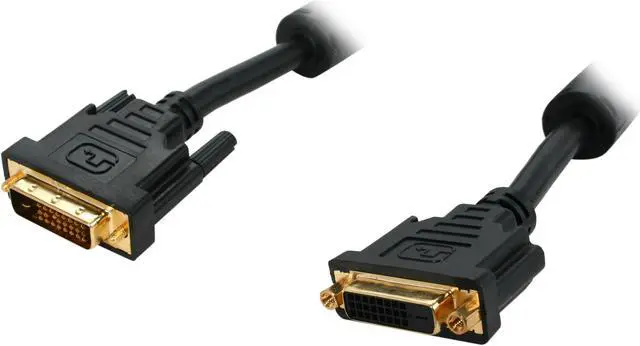 Main image of Kaybles 10ft Model DVI-DD-10MF Black 10 ft. M-F Premium DVI Digital Dual-Link Extension Cable with Ferrites M/F 10 feet - OEM