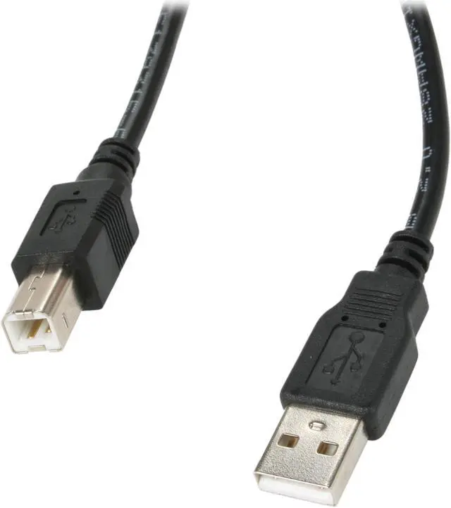 Main image of Kaybles 10ft USB-AB-BK-10 10 ft. Black USB 2.0 A/male to B/male Cable in Black Color 10 feet - OEM