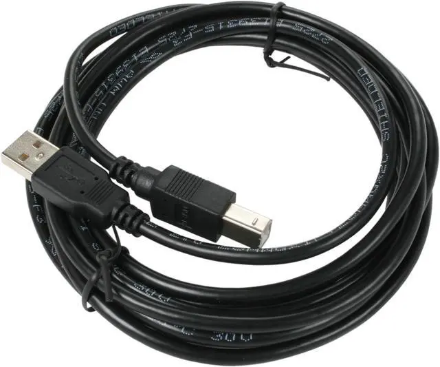 Alt view image 2 of 2 - Kaybles 10ft USB-AB-BK-10 10 ft. Black USB 2.0 A/male to B/male Cable in Black Color 10 feet - OEM