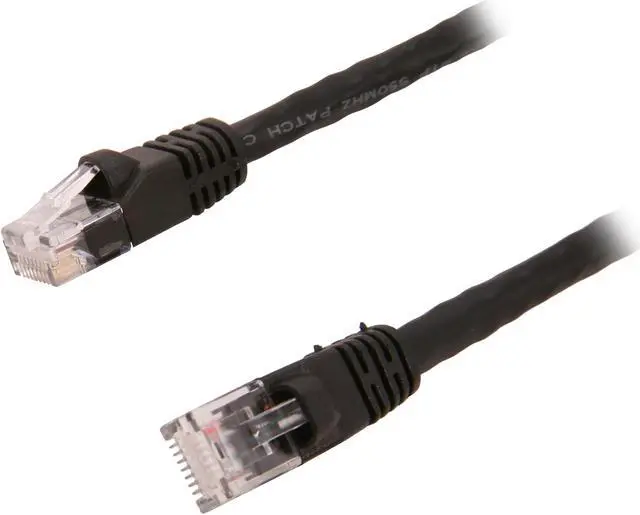 Main image of Kaybles 1ft CAT6 UTP 1 ft Injection Molded Boot Patch Cables in Black Color 1 feet - OEM