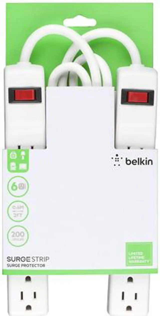 Alt view image 2 of 2 - Belkin F5C048-2 6-Outlets Surge Suppressor