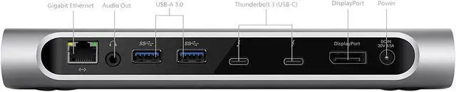 Alt view image 4 of 8 - Belkin Thunderbolt 3 Thunderbolt Dock for MacBook Pro Models 2016 or Later, Dual 4K @ 60Hz, 40Gbps Data Transfer Speeds, Comes with 0.5m / 1.6ft Thunderbolt 3 Cable (F4U095tt / B2B151tt)