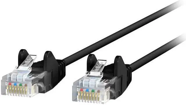 Main image of Belkin CE001B02-BLK-S 2 ft. Cat 6 Black UTP Snagless Patch Network Cable