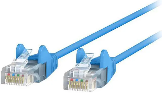 Main image of Belkin CE001B07-BLU-S 7 ft. Cat 6 Blue 28 AWG UTP Snagless Patch Network Cable