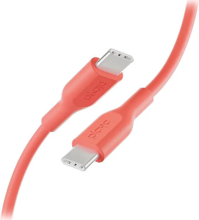Alt view image 4 of 6 - Belkin Playa USB-C to USB-C Cable, USB-C Fast Charge Cable for S20, S10, Note10, Note9, Pixel 4, Pixel 3, iPad Pro, and More, Coral, 2M (PMLC2003bt2M)