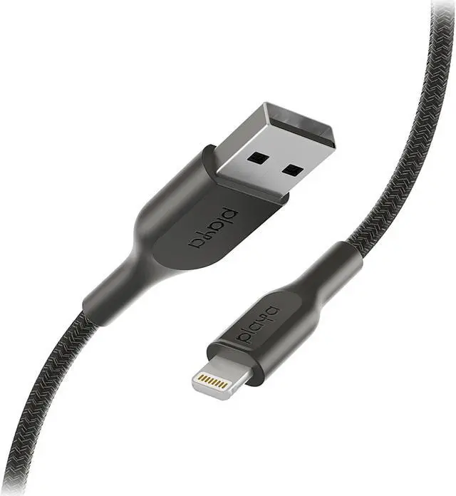 Alt view image 3 of 6 - Belkin Playa 2-Pack USB-C to Lightning Cable, MFi-Certified Braided Lightning Cable Compatible w/iPhone SE, 11, X, XR, X, 8, 7, 6 More, Black, 6 in. (PK1002bt0MC12PK)