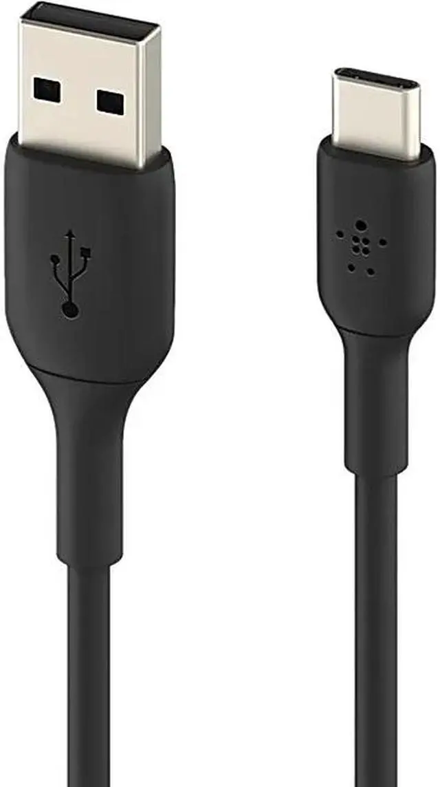 Main image of Belkin PK2001BT1MC12PK Black PVC USB-C to USB-A Cable, 2-Pack