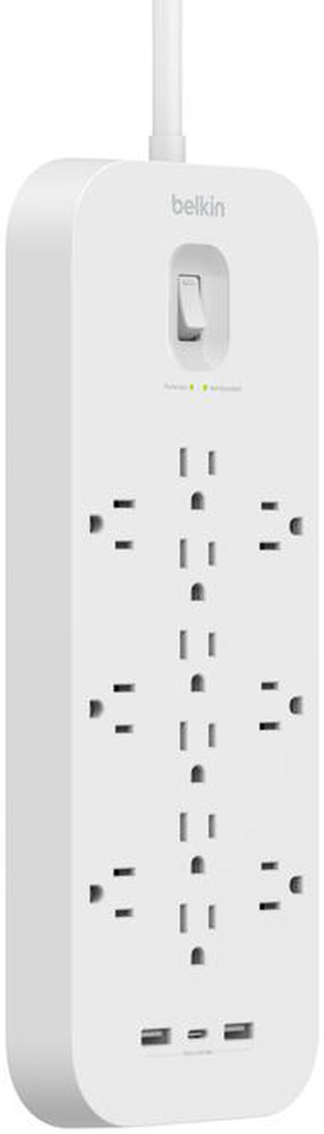 Alt view image 4 of 4 - Belkin 12 Outlet Surge Protector + USB-C and USB-A ports SRA007P12TT6