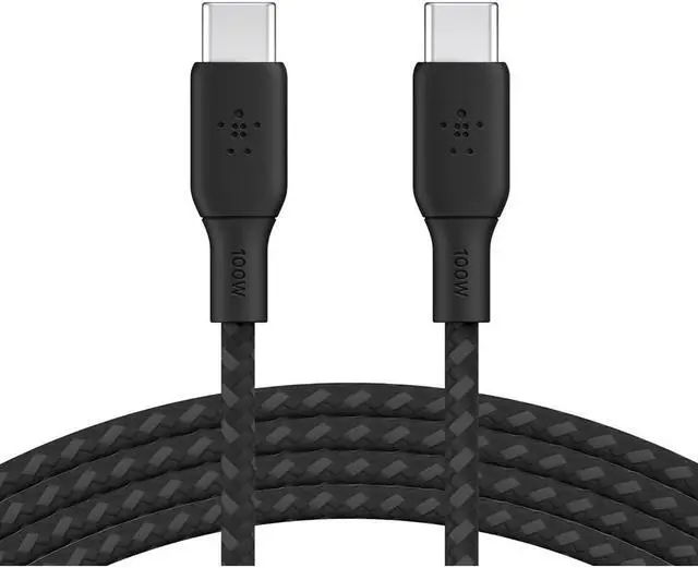 Alt view image 3 of 3 - Belkin CAB014bt2MBK Black BoostCharge USB-C to USB-C Cable 100W