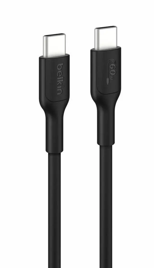 Main image of Belkin BoostCharge USB-C to USB-C Cable 60W - 3.3ft/1m - Black - CAB023FQ1MBK