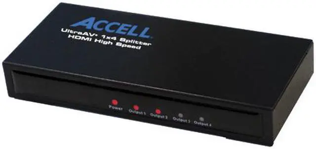 Main image of Accell K078C-004B Mini 1x4 HDMI 1.3 Audio/Video Splitter