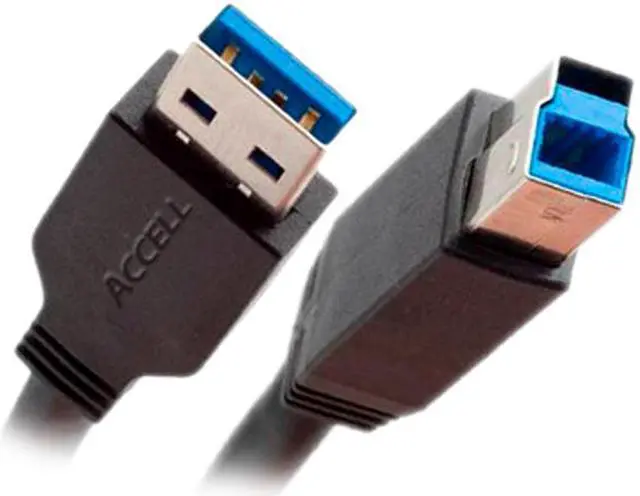 Main image of Accell A111B-020B Black USB 3.0 SuperSpeed Cable A-B