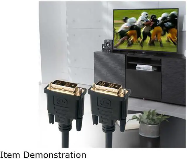 Alt view image 8 of 9 - Omni Gear DVI-3 Black 3 ft. DVI-D Dual-Link(24+1) Male to Male 28AWG Cable w/ Ferrite Cores, Gold Plated