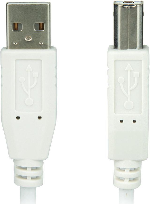 Alt view image 2 of 6 - Omni Gear USB-6-ABW White USB 2.0 A Male to B Male Cable