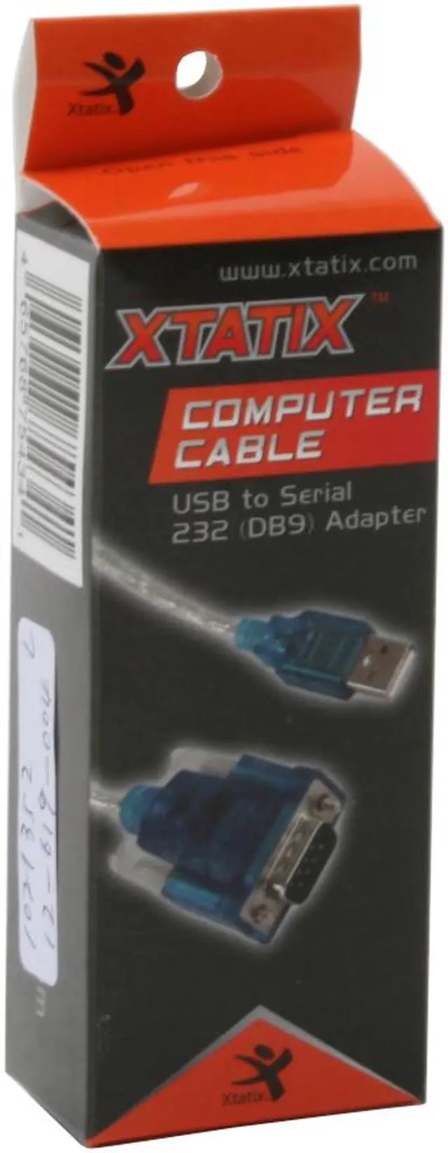 Alt view image 2 of 2 - Xtatix Model xcc-232 3 ft. USB to RS232 Cable