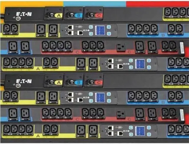 Alt view image 4 of 6 - Eaton Universal-Input Metered PDU G4, 208V and 415/240V, 24 Outlets, Input Cable Sold Separately, 0U Vertical EVMIGU23A-E