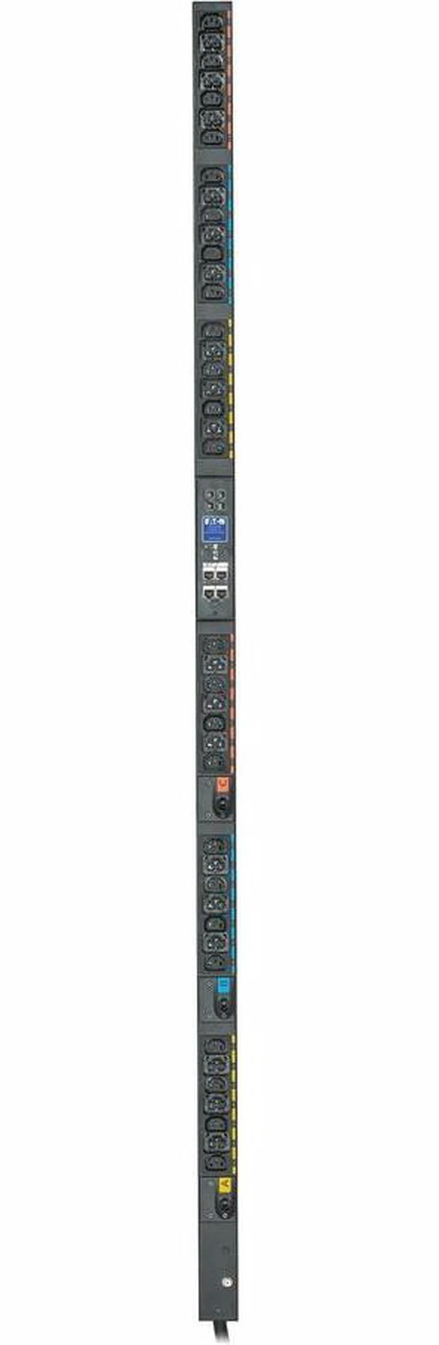 Alt view image 2 of 4 - Eaton G4 EVMI2130X 42-Outlets Power Distribution Unit - NEMA L21-30P - 24x IEC 60320 C13, 18x IEC 60320 C39 - 120 V AC,230 V AC - Circuit Breaker - Network (RJ-45) - 10 ft Cord Length - 0U - EVMI2130X