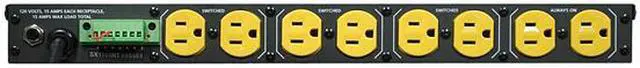 Alt view image 2 of 3 - SurgeX SX-1115-RT 9 Outlets 1000 Joules Rack Mount Surge Eliminator with Remote, 120V/15A, 1U