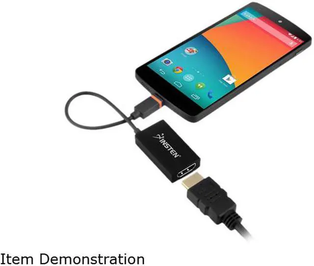 Alt view image 3 of 4 - Insten 2082598 Micro USB SlimPort (MyDP) to HDMI Video out HDTV Adapter for LG G4 G3 G2 G Flex Pro 2 Optimus / Amazon Fire HD 2014 - OEM