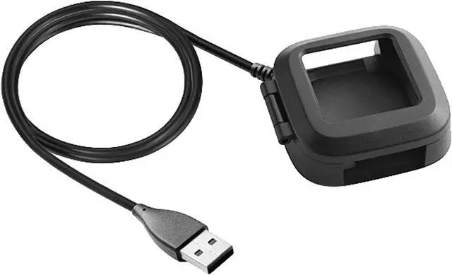 Main image of Insten 2428574 3 Feet For Fitbit Versa Charger Replacement USB Charging Cable with Dock Cradle Adapter Compatible with Fitbit Versa Smartwatch Fitness Watch Wireless Tracker Wristband, Black - OEM