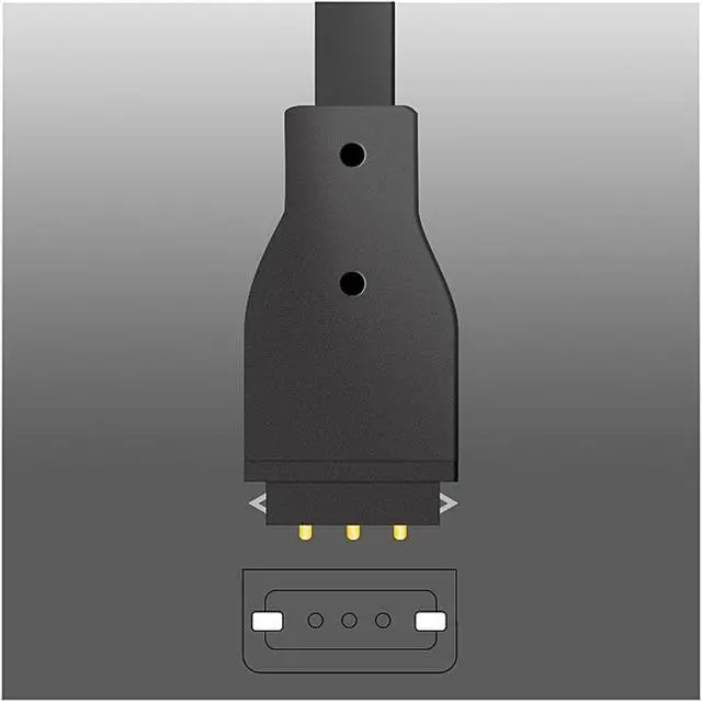 Alt view image 3 of 4 - Insten 2259205 8-inch USB Replacement Charger Charging Cable for Fitbit Force and Fitbit Charge Wireless Fitness Tracker Activity Wristband, Black (NOT Compatible with Charge 2 & Charge 3) - OEM
