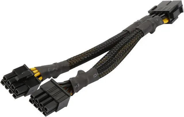Main image of 1ST PC CORP. CB-EPS8-Y 7" Black 1X EPS 8-pin female to 2X EPS 8-pin female Cable