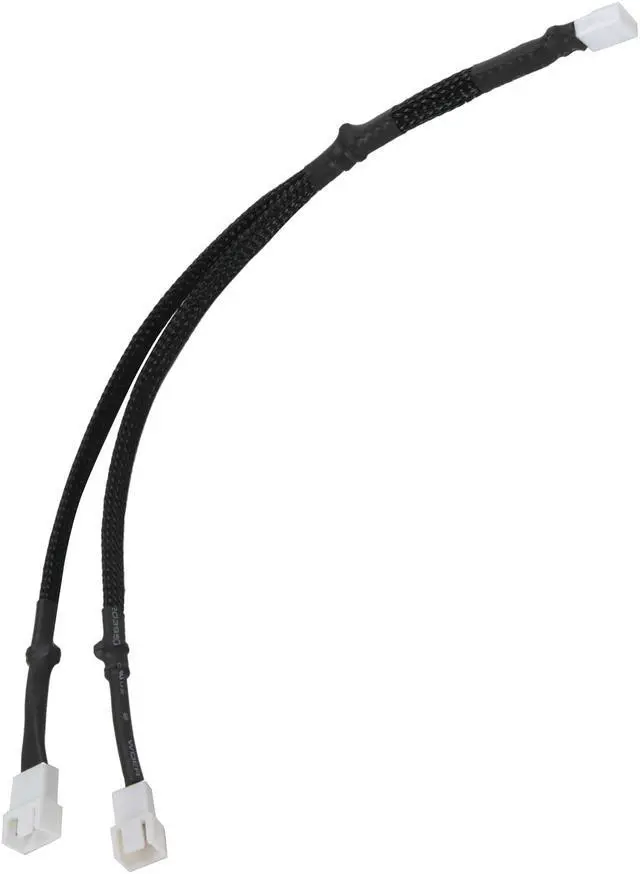 Main image of 1ST PC CORP. CB-PWM-Y 1 ft. Black Sleeved Fan Splitter Cable