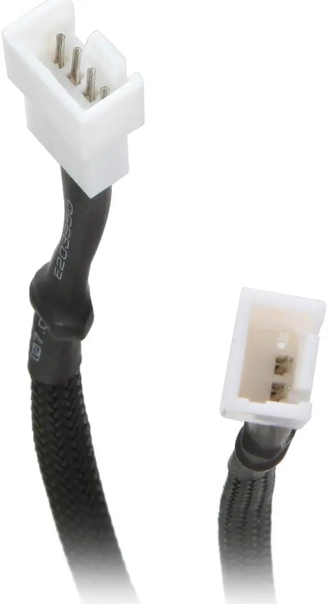 Alt view image 2 of 4 - 1ST PC CORP. CB-PWM-Y 1 ft. Black Sleeved Fan Splitter Cable