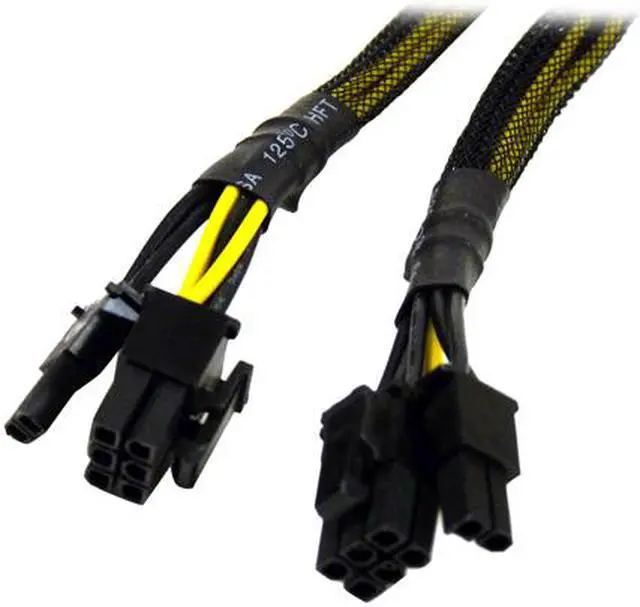 Alt view image 3 of 4 - 1ST PC CORP. 8" CB-PCIE8-Y PCI-E PCI-Express 8-pin Female to Two PCI-Express 6+2-pin Female