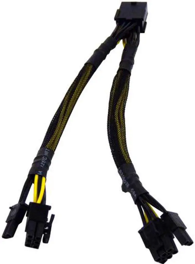 Alt view image 2 of 4 - 1ST PC CORP. 8" CB-PCIE8-Y PCI-E PCI-Express 8-pin Female to Two PCI-Express 6+2-pin Female