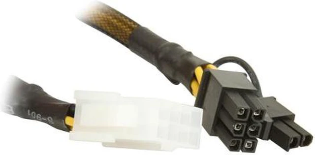 Main image of 1ST PC CORP. CB-E8-P68F 8 in. 8-pin EPS to PCIE 6+2pin, black sleeved