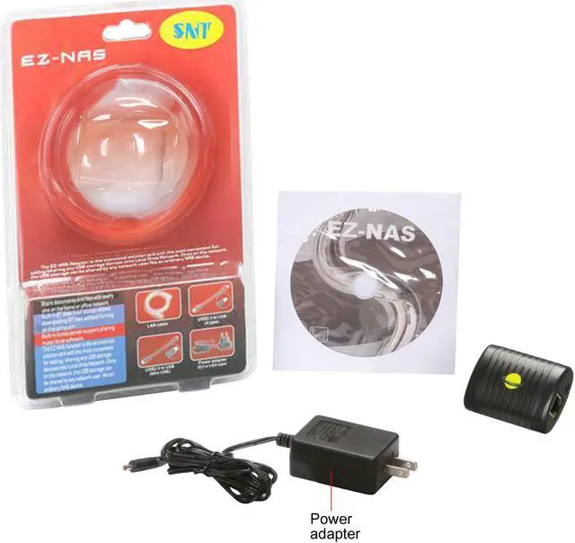 Alt view image 9 of 9 - SNT SNT-EZNAS Mini NAS USB 2.0 Adapter 10/100 M/bps