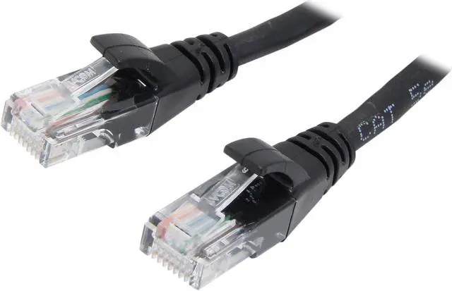 Main image of VCOM VC511-3BK 3 ft. Cat 5E Black Molded Patch Cable