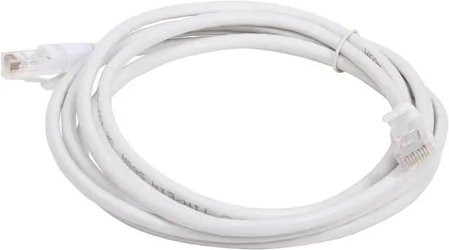 Alt view image 2 of 3 - VCOM VC511-7WH 7 ft. Cat 5E White Molded Patch Cable