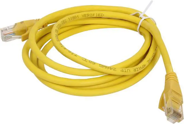 Alt view image 2 of 3 - VCOM VC511-7YL 7 ft. Cat 5E Yellow Molded Patch Cable