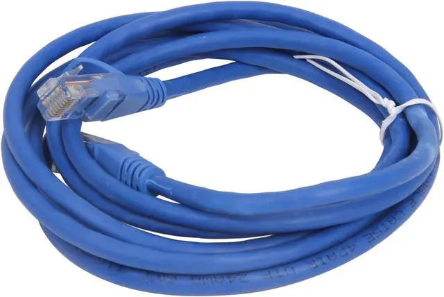 Alt view image 2 of 3 - VCOM VC511-7BL 7 ft. Cat 5E Blue Molded Patch Cable