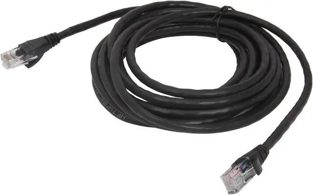 Alt view image 2 of 3 - VCOM VC511-14BK 14 ft. Cat 5E Black Molded Patch Cable