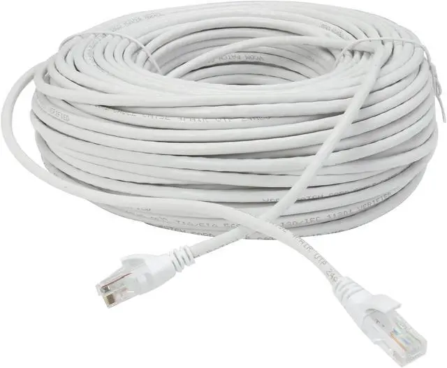 Alt view image 2 of 3 - VCOM VC511200WH 200 ft. Cat 5E White Molded Patch Cable