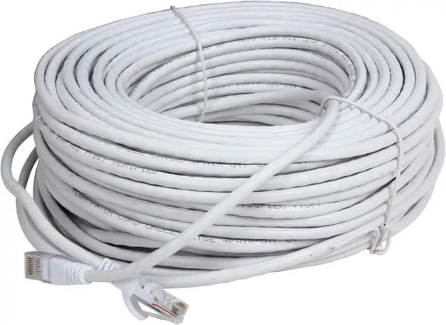 Alt view image 2 of 3 - VCOM VC511150WH 150 ft. Cat 5E White Molded Patch Cable