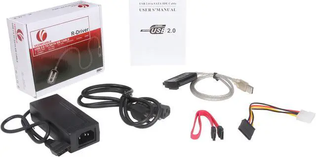 Alt view image 6 of 6 - VCOM VC-USBSATA USB 2.0 to SATA/IDE Adapter