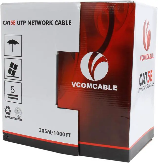 Alt view image 3 of 3 - VCOM VC514-GRAY 1000 ft. Cat 5E Gray Solid UTP Cable