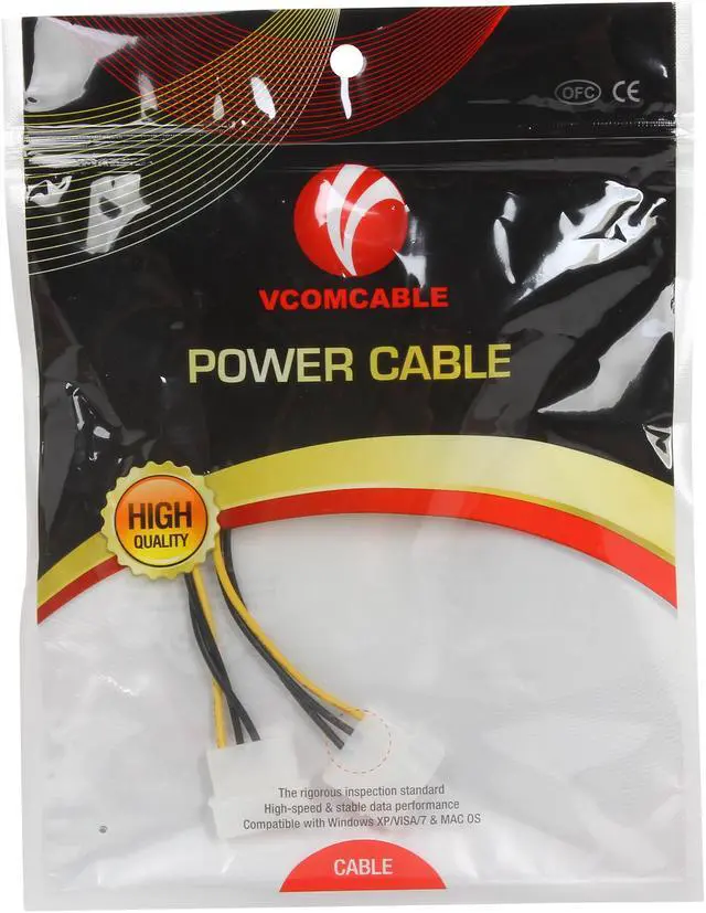 Alt view image 3 of 3 - VCOM VC-POWPCIE 6.1 in. 6-Pin PCI-Express Extender Cable for Power Supply