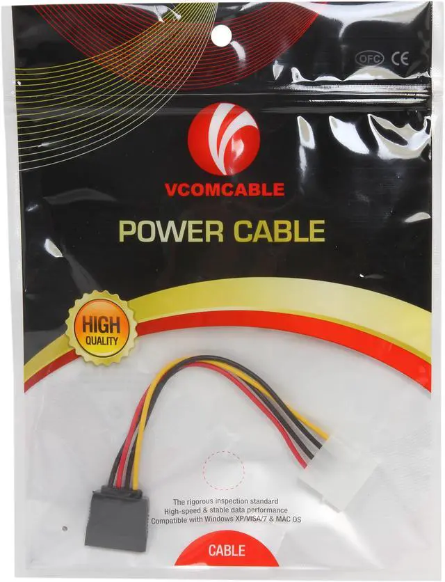 Alt view image 3 of 3 - VCOM VC-POWSATA 6.1 in. Serial ATA Power Cable