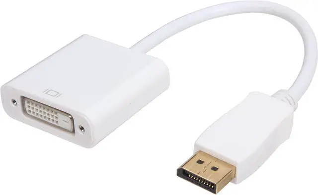 Main image of VCOM VC-DP/DVID 6" DisplayPort M to DVI-D F White Adapter