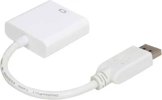 Alt view image 2 of 3 - VCOM VC-DP/DVIS 6" DisplayPort M to DVI Active Single Link F White Adapter
